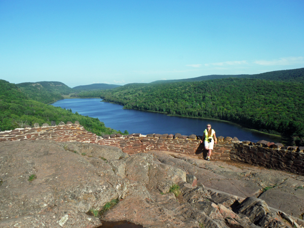 Karen Duquette at Lake of the Clouds Overlook